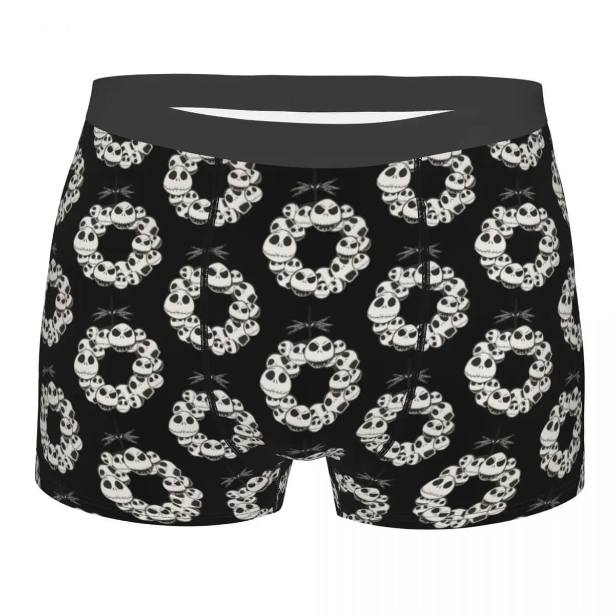 Boxer personalizzati Cool Jack Skellington Circle String, mutande da uomo, slip traspiranti, biancheria intima