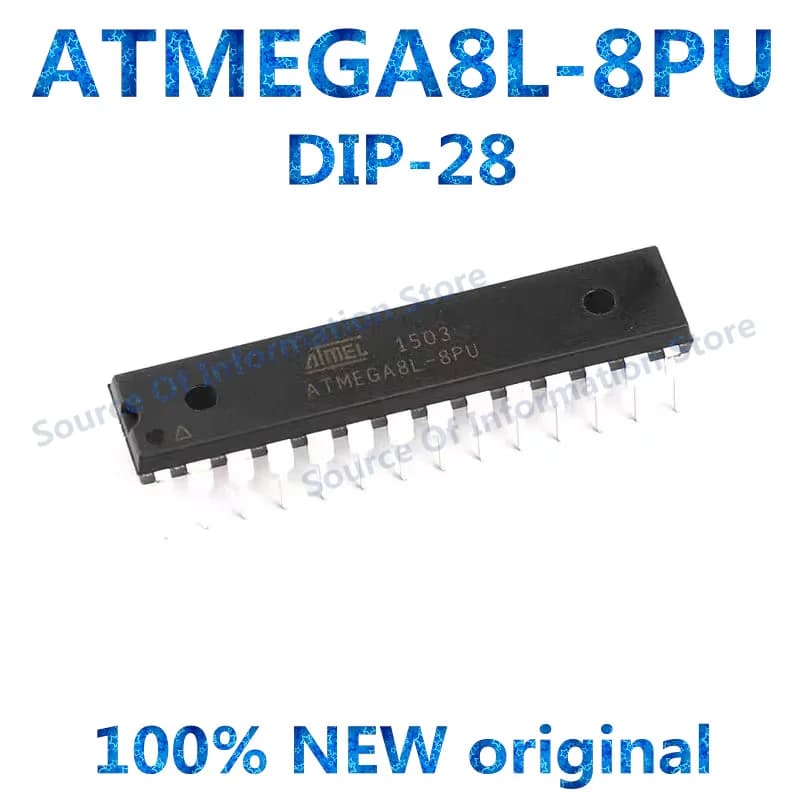 Microcontrollore ATMEGA8L-8PU a 8 bit con memoria Flash da 8K, DIP-28, 100% Nuovo