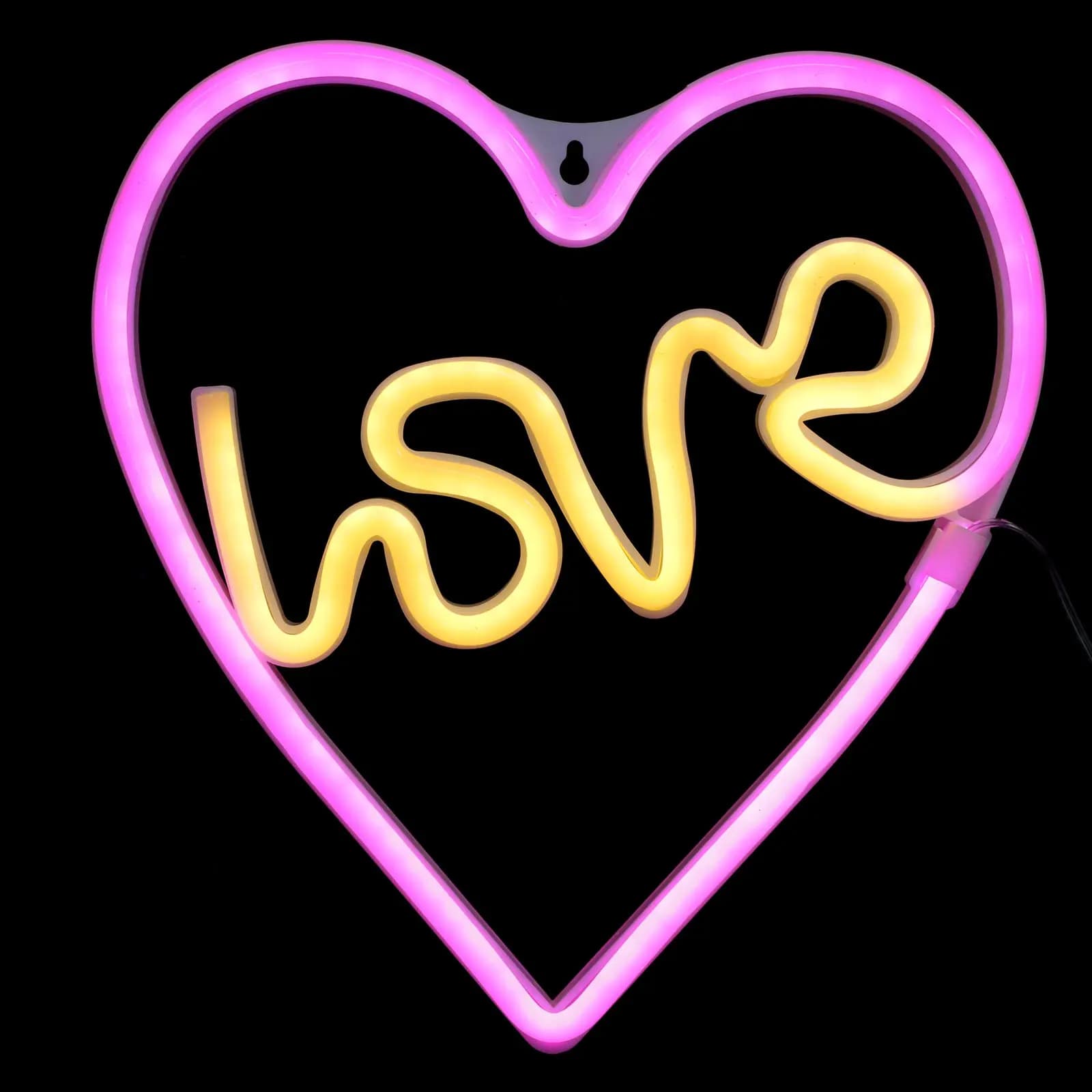 1Pcs Heart Neon Sign LED Neon Light Lamp with Love Letters Creative Decorative Night Light for Home Bar Festival Atmosphere