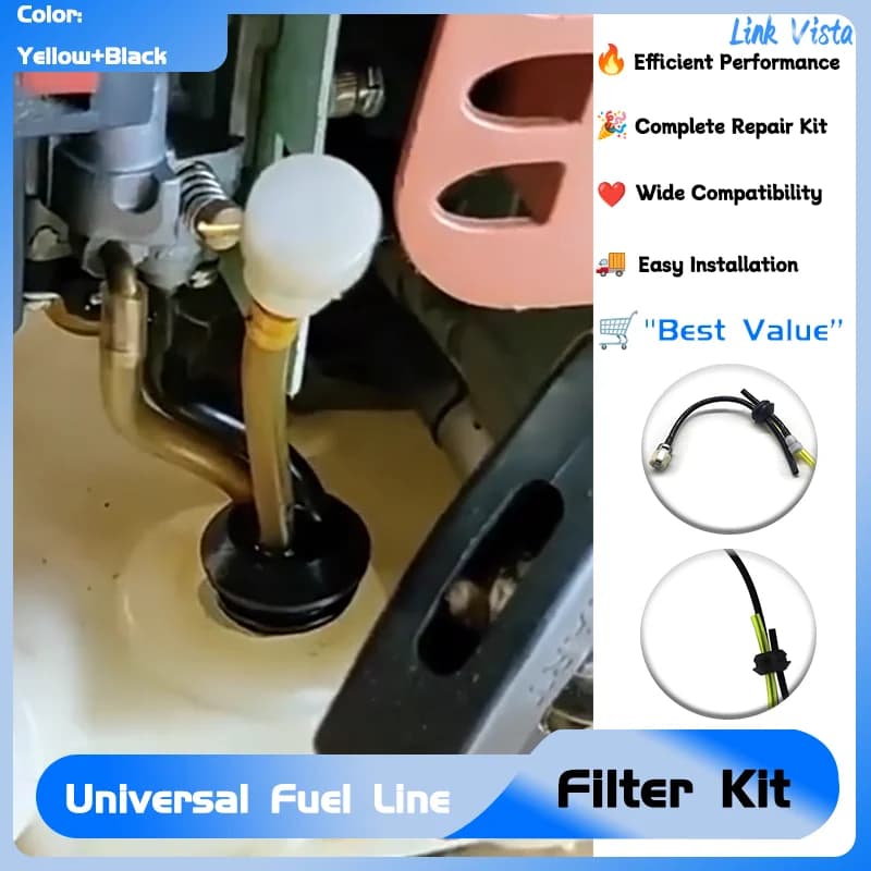 Tubo dell'olio Tubo del carburante Attrezzi da giardino 1 ~ 50 Set Set di filtri per tubi del carburante per motosega Tosaerba Tagliaerba Filtro del serbatoio del carburante Universale