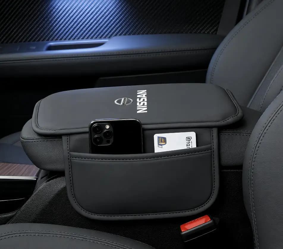 Car Armrest Box Pad Leather Auto Armrest Mat Car Accessories For Nissan Qashqai Versa Leaf Sentra Pulsar Xterra X-trail Nismo