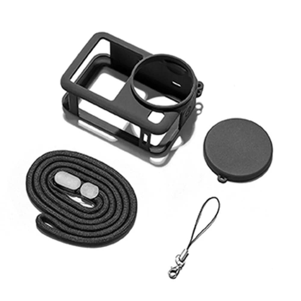 1PC custodia protettiva in silicone per DJI Action 6, protezione per obiettivo antiurto e antigraffio, kit copertura protettiva in silicone per fotocamera