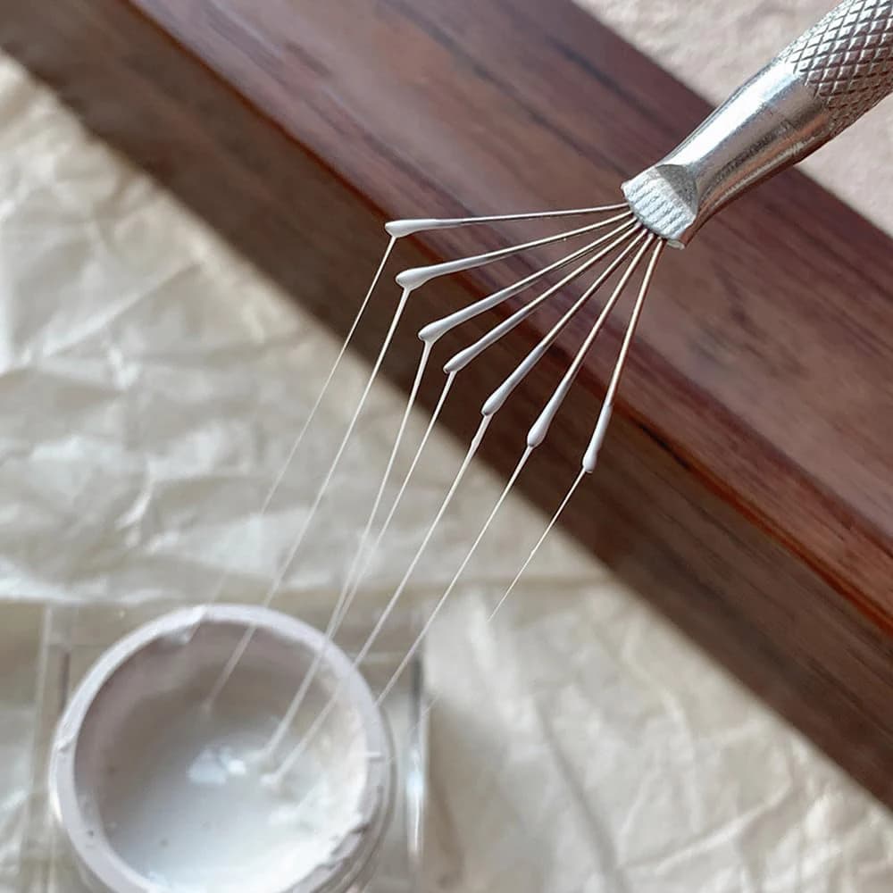 Pennelli per Nail Art a 7 Punte in Acciaio Inossidabile, Strumenti per Linee Sottili e Strisce, Penne Pieghevoli per Nail Art, Pennelli Ultra-sottili per Gel