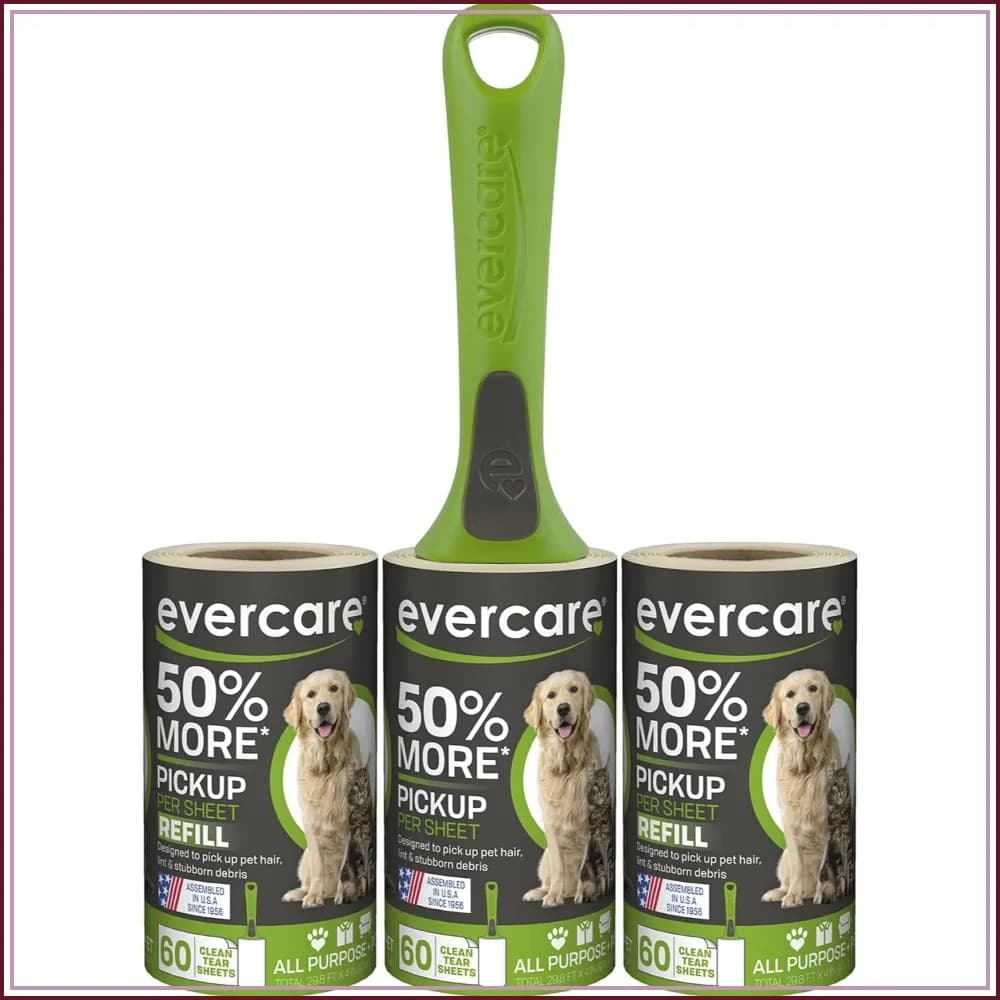 All Purpose Pet Hair Lint Roller with 2 Refills, 180 Total Sheets – Reusable Sticky Roller for Pet Hair, Cat & Dog Hair Remover, Lint Remover for Furniture, Clothing & Cars
