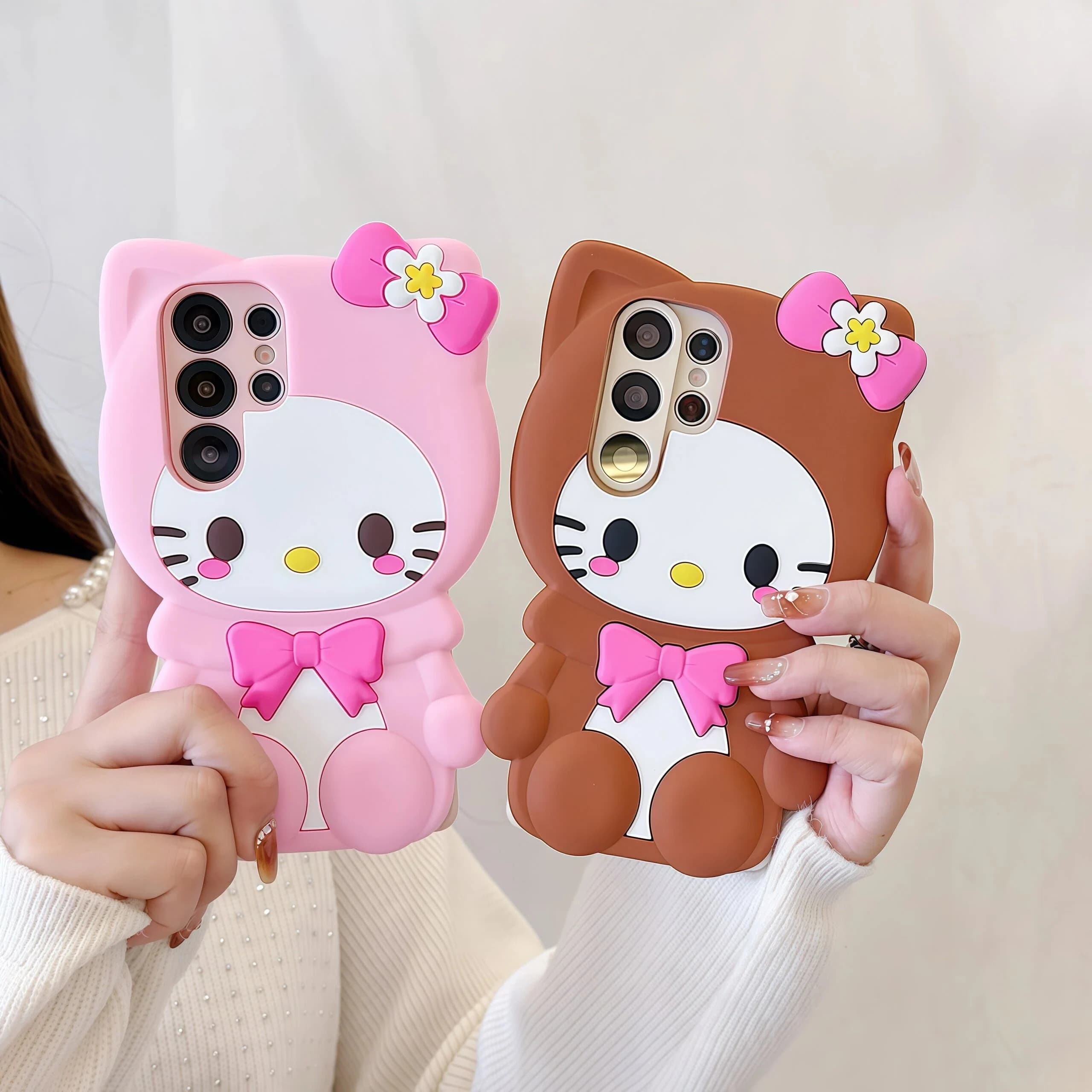 Custodia Morbida Kawaii Sanrio HelloKitty per Samsung Galaxy S26Ultra S25 S24 S23 S22 Plus FE A57 A37 A17 A07 A56 A36 A26/16