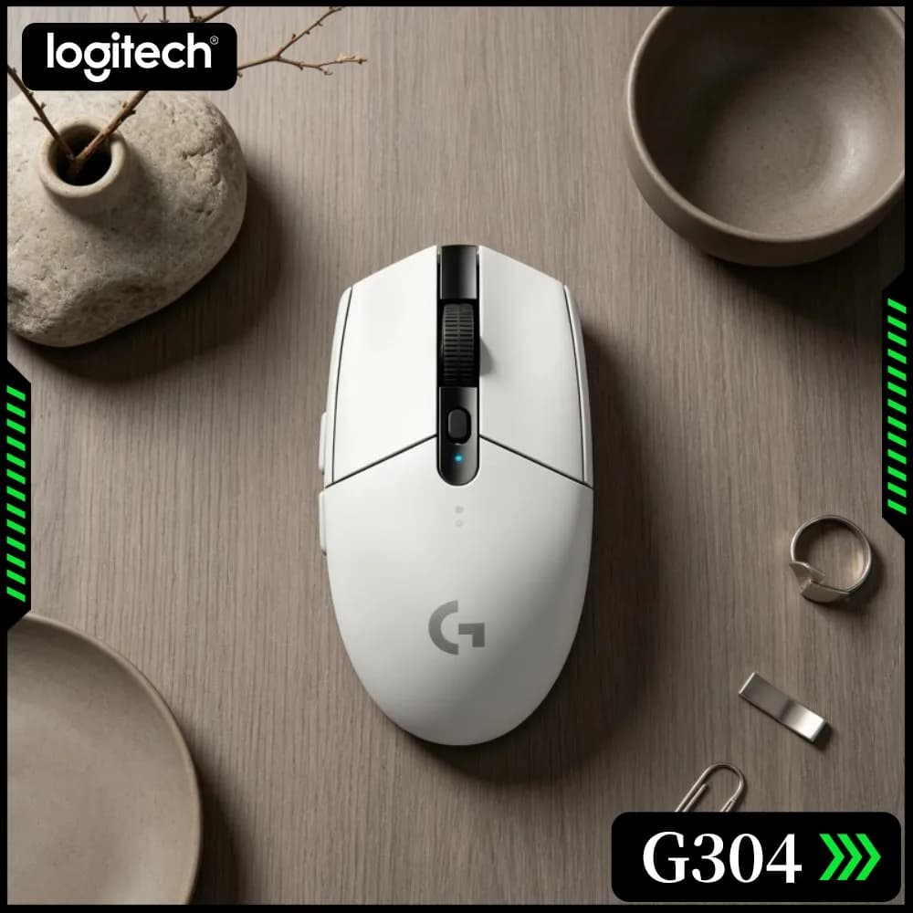 Logitech G304 LIGHTSPEED Wireless Gaming Mouse Compact Travel‑Focused Form Fit Inside Laptop Bags For Outside Business Trips
