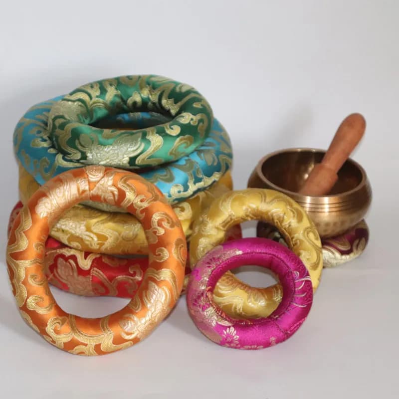 1Pcs Buddha Singing Bowl Mat Cotton Cushion for Meditation Music Bowl 9-11Cm Tibetan Bowls Protective Soft Base Pad