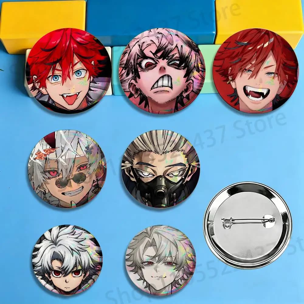 Anime G-Gachiakuta Rudo Enamel Pins Badge Round Brooch for Backpack Decor Accessories 25/32/44/58/75mm