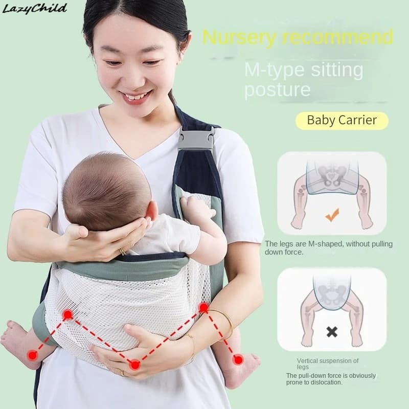 Sgabello per marsupio traspirante universale in tutte le stagioni Strumento per tenere il bambino per neonati per tenere fuori orizzontalmente