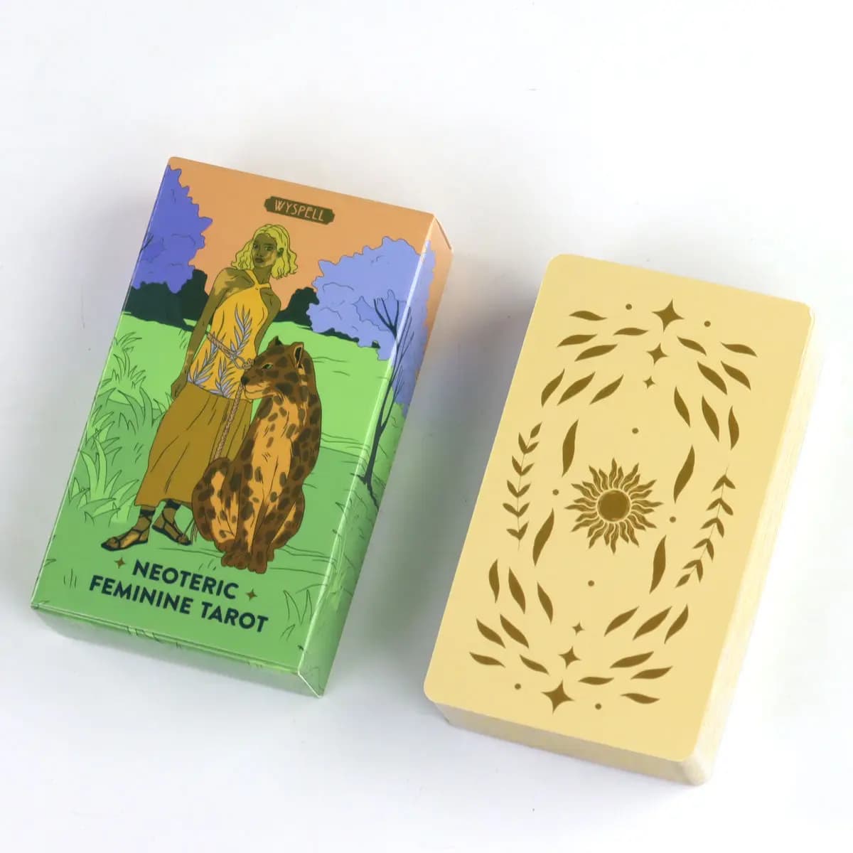 Mazzo di tarocchi femminili neoterici da 10,3 x 6 cm – Carte dei tarocchi moderne senza bordi da 78 pezzi