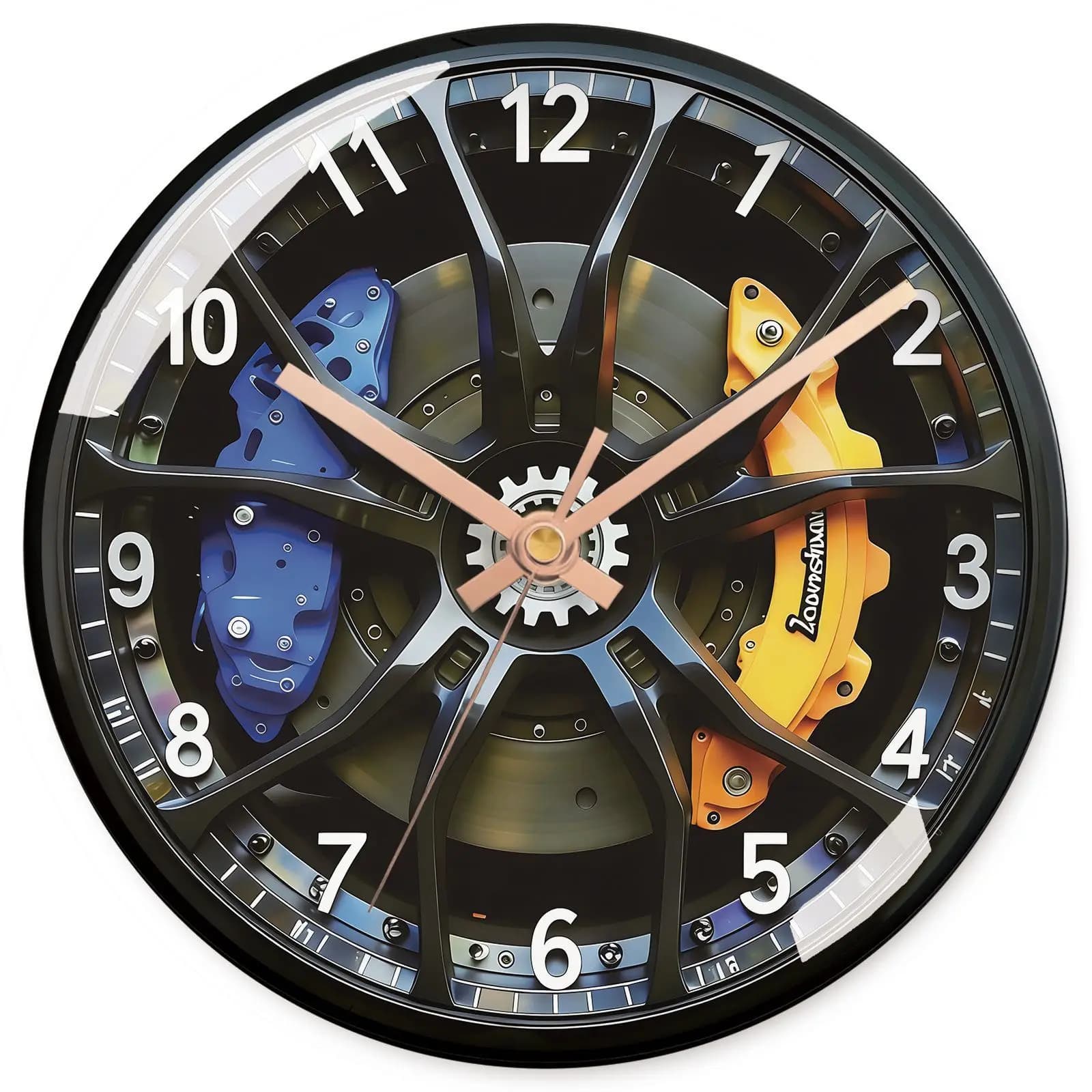 Orologio da Parete Meccanico Originale da 35cm, Elegante Orologio al Quarzo Silenzioso per Soggiorno, Orologi da Parete Senza Foratura