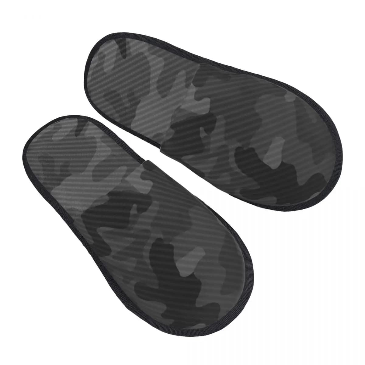 Pantofole in memory foam con design mimetico in carbonio Comfort Scuff Scarpe da casa per hotel mimetiche da donna