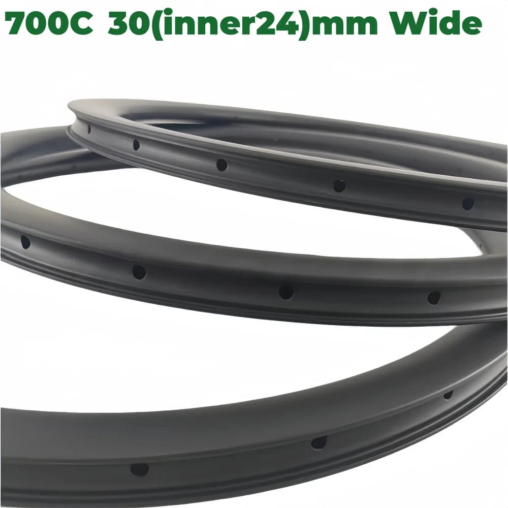 30mm Outer Wide 700C Carbon Rim Super Light T800 T1000 Carbon 30 35 40 45 50 60mm Depth Tubeless Disc Brake Road Bike Carbon Rim
