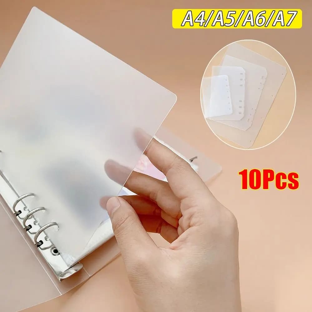 10 Pz A4 A5 A6 A7 Notebook Divisore Accessori di Cancelleria Interno Opaco Separatore di Carta PP Raccoglitore Universale Organizzatore Deflettore