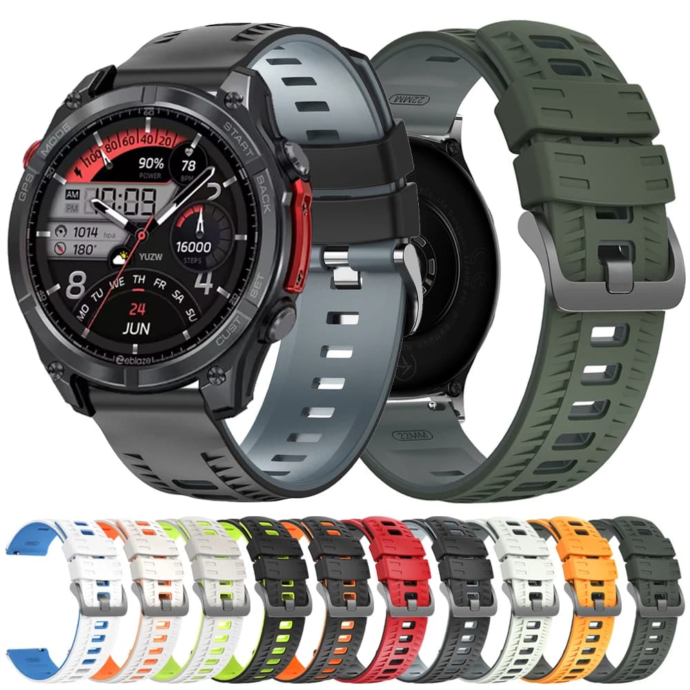 Cinturino per orologio per Zeblaze Stratos 4 3 2 GPS/Vibe 7 Pro Smartwatch cinturino in silicone per Mi Watch 2 Pro S4 S1 Correa cinturino