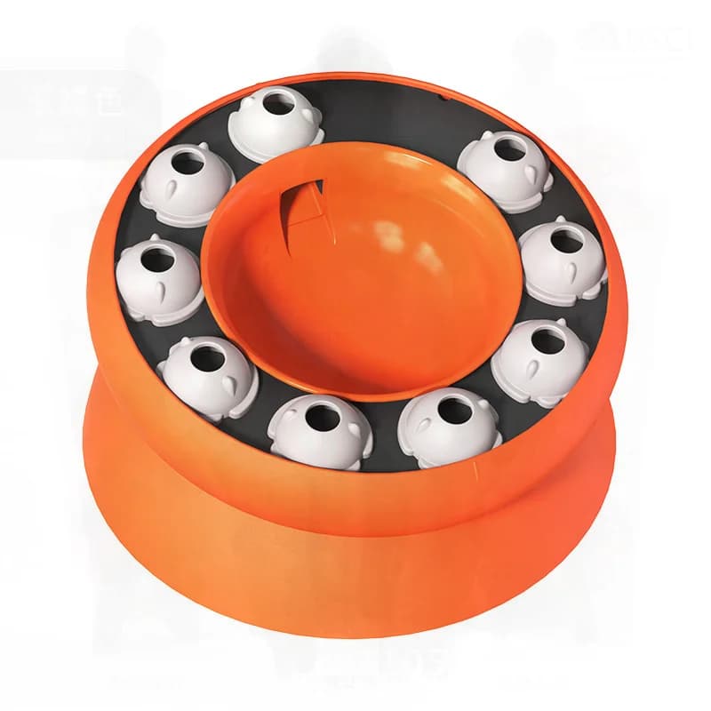 Amazon Ciotola per gatti per animali domestici Alimentatore puzzle Stoviglie per cibo lento Bacino per alimentazione sana Plastica Rosa Arancione