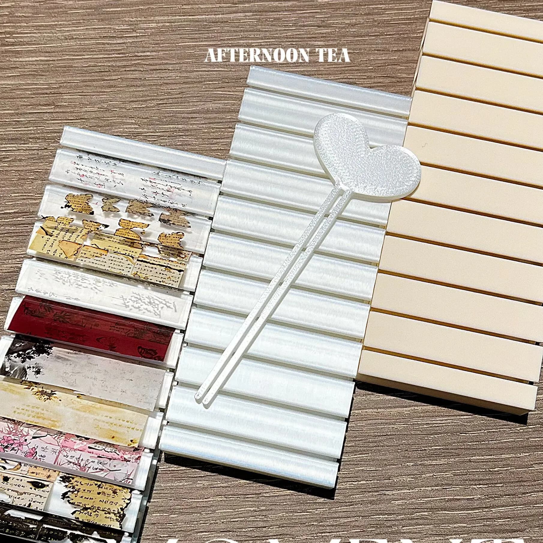 1 Scatola Porta Foglietti per Unghie con Gradiente, Scatola Espositiva per Adesivi Nail Art, Strisce Floreali, Decalcomanie per Manicure, Decorazioni per Unghie
