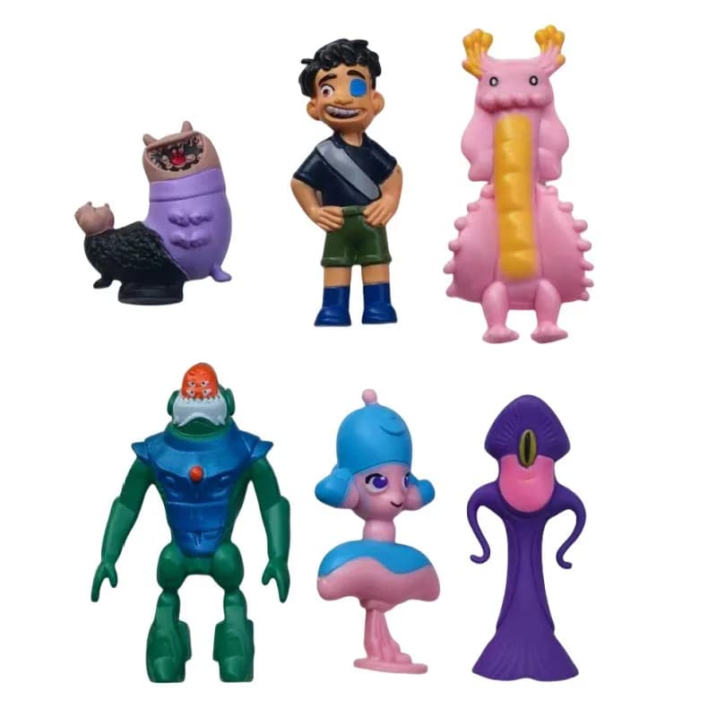 6PCS Set Anime Cartoon Elio Lord Ambassador Glordon PVC Action Figure Model Collection Puntelli giocattolo per la decorazione della scrivania della torta