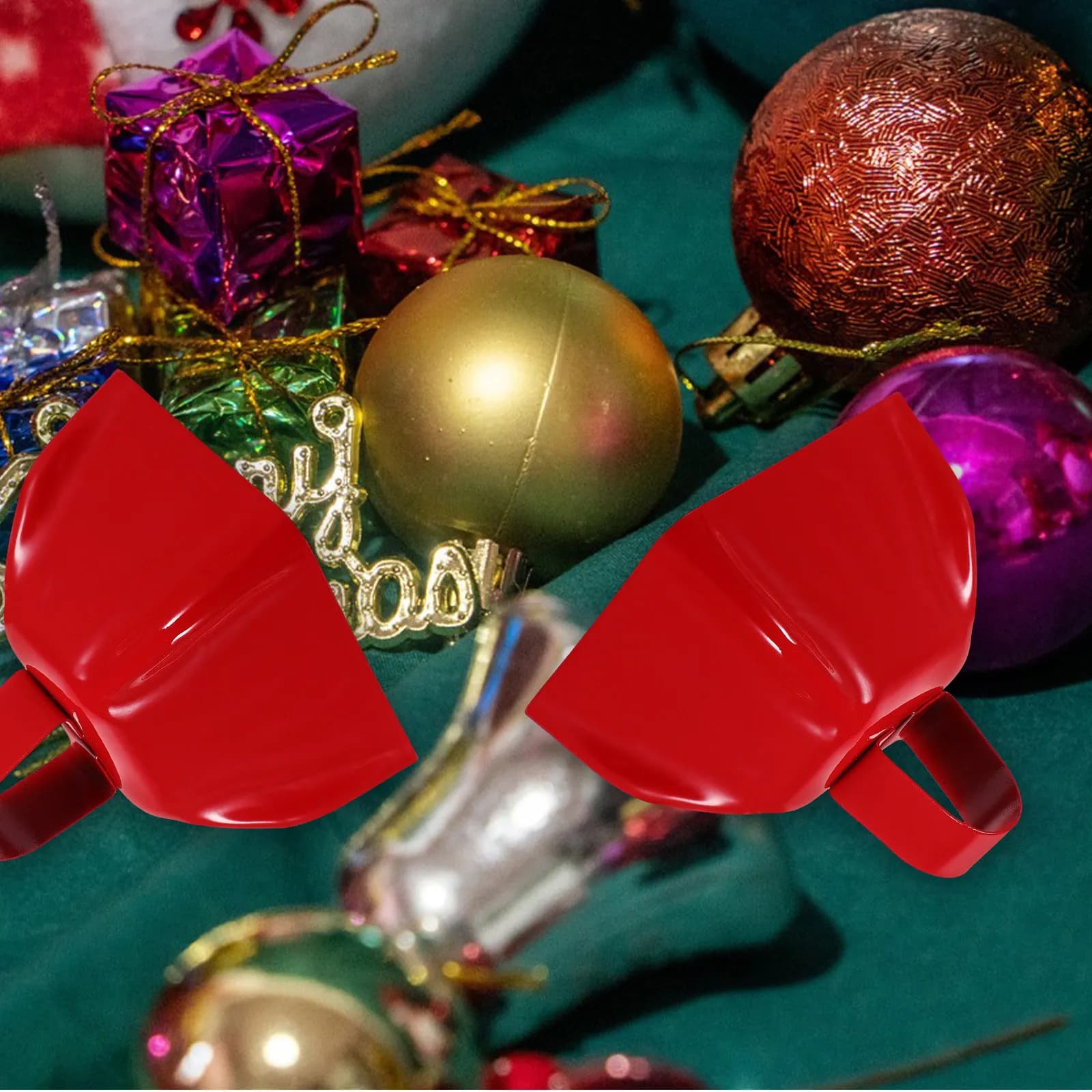 2 Pezzi Campanacci Quadrati in Metallo Resistente per Eventi Sportivi, Partite di Calcio, Feste di Laurea, Strumenti per il Rumore, da Appendere
