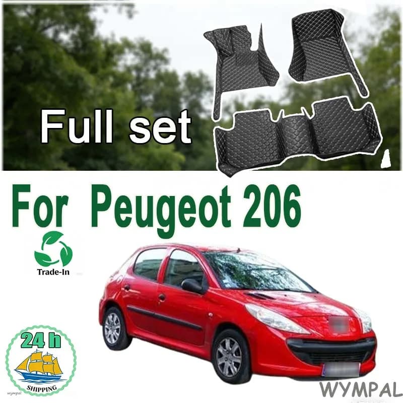 Tappetini auto per Peugeot 206 206+ 2004 2005 2006 2007 2008 Accessori auto