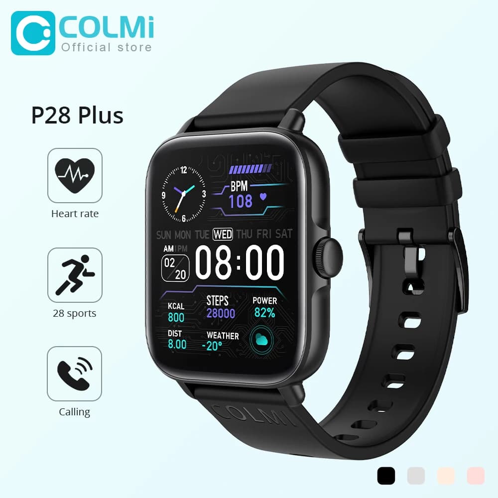 COLMI P28 Plus Bluetooth answer to the call Smart Watch man IP67 waterproof woman dial called Smartwatch GTS3 GTS 3 for Android phone iOS