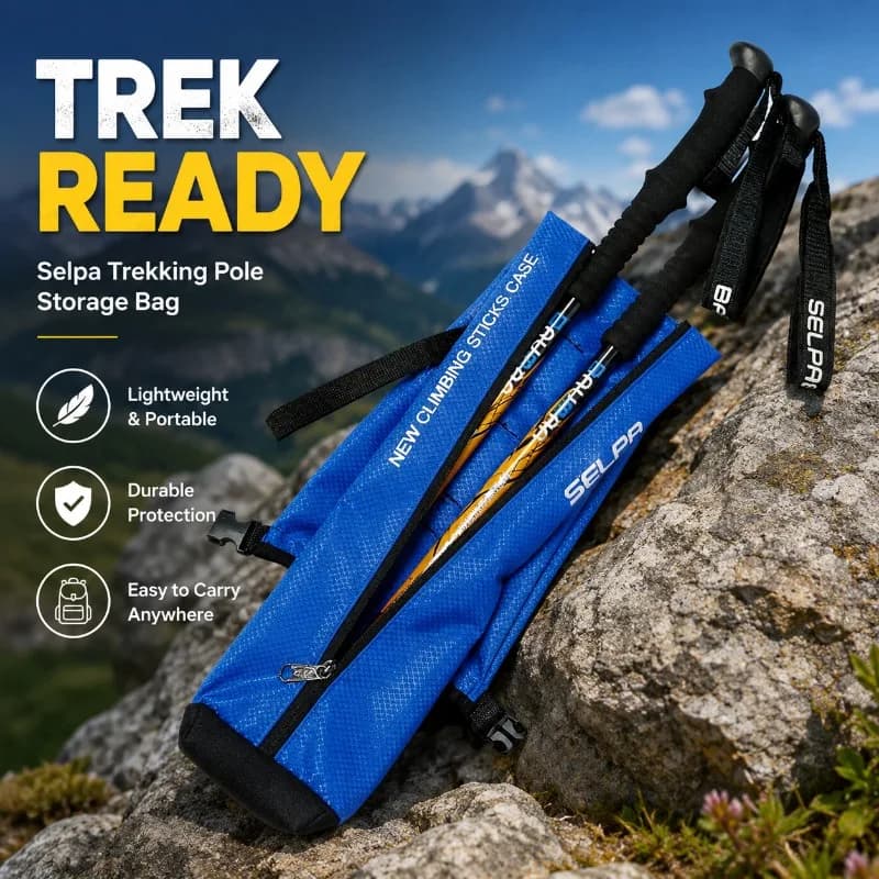 Ergonomic Trekking Pole Storage Bag Portable Foldable Protective Pouch Practical Holding Sleeve Compatible Outdoor Backpack
