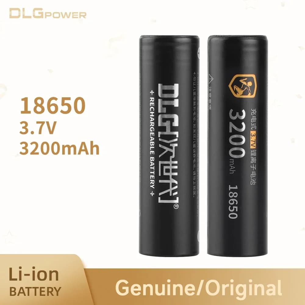 DLGPOWER 3.7V 18650 3200MAH Batteria ricaricabile agli ioni di litio per torcia elettrica Giocattoli Droni Utensili elettrici Bilanciatore di potenza Ventilatore portatile