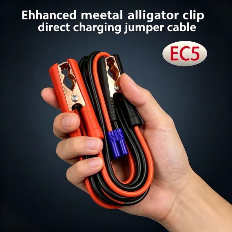 Morsetto di rafforzamento cavo EC5, clip per avviamento di emergenza, cavo di collegamento batteria 10AWG, connettore per cavo di avviamento auto/caricabatterie