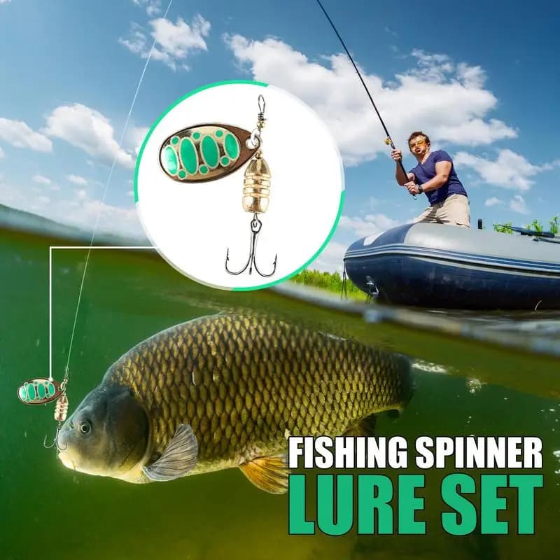 Freshwater Fishing baits Walleye Spinner Bait Fishing Spinnerbait Metal Spinner bait kit with edge trout boxes