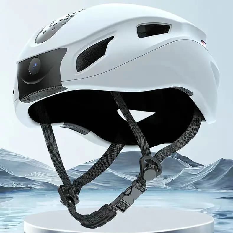 The bicycle helmet has passed international security certification, breathable cycling helmet with Bluetooth camera interconnection