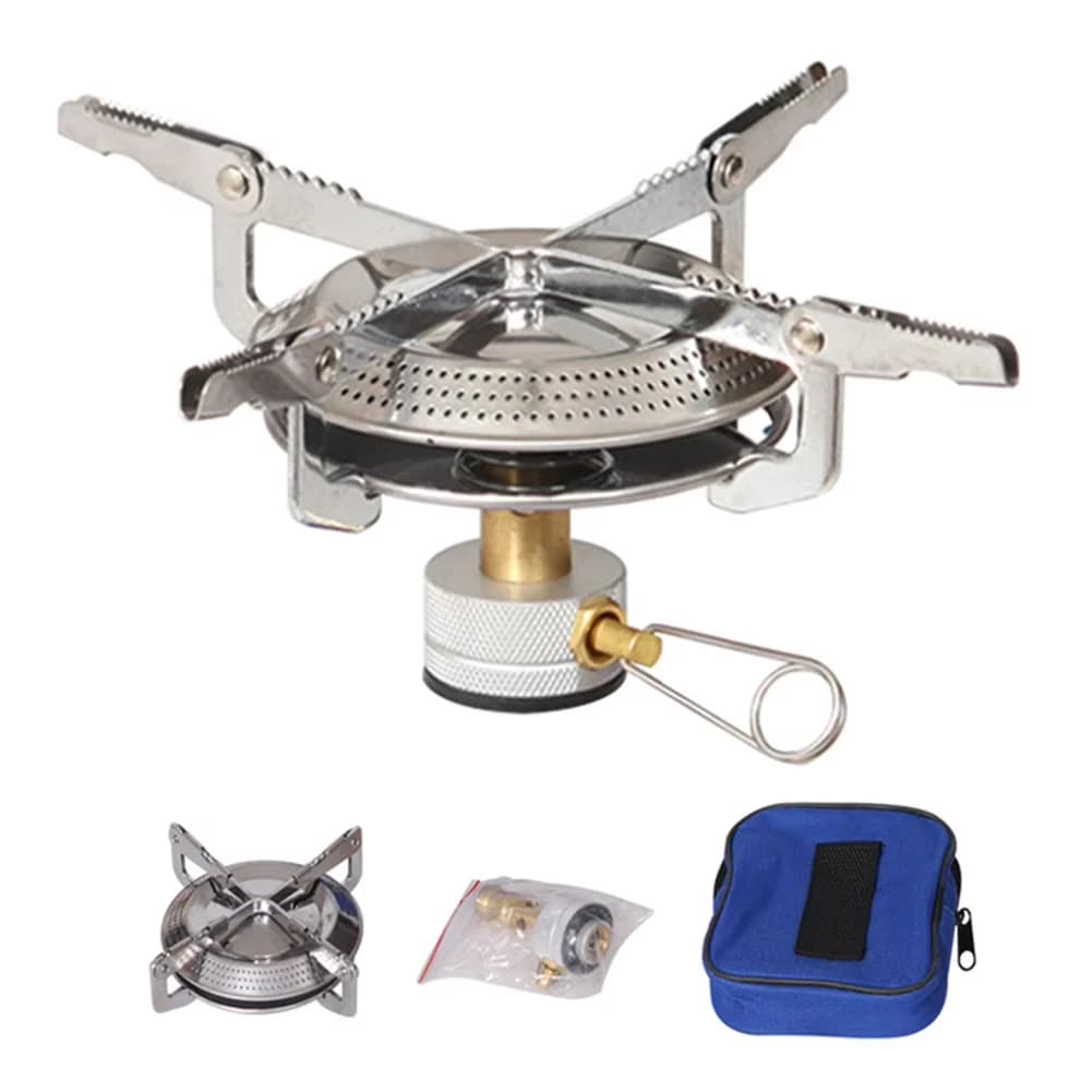 1 pcs outdoor camping gas cooker mini gas burner with case portable kitchen stove adjustable for climbing fishing