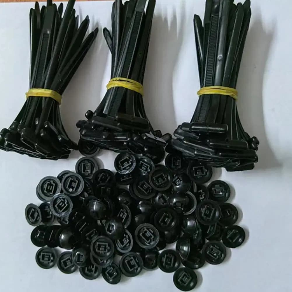 10/20/50/100 pezzi nylon universale fascetta per cavi fibbia resistente alla corrosione fissaggio a un pulsante materiale ad alta resistenza 3,54 * 0,79 pollici