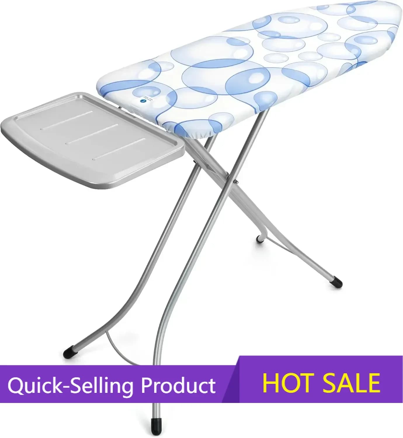 Offerta Promozionale - Bestseller: Asse da Stiro C - Extra Large con Supporto per Ferro da Stiro a Vapore, Altezza Regolabile, Piedini Antiscivolo in Gomma
