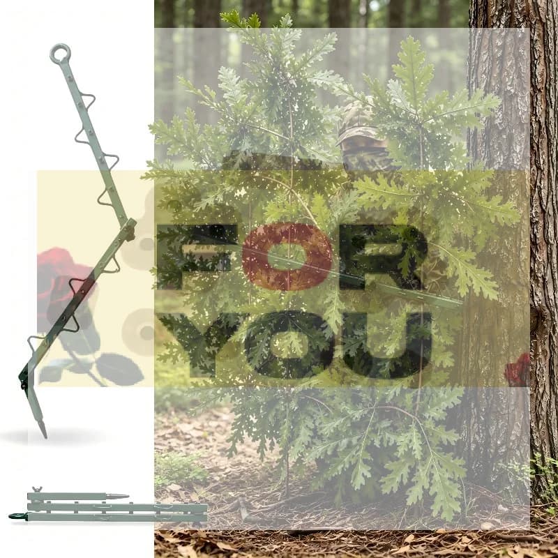 Supporto per Ramo di Copertura per Caccia, con Fogliame Realistico di Foglie di Quercia, Copertura per Nascondiglio su Albero