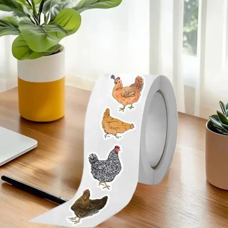 ✰ ✪ 500 Pezzi di Adesivi Creativi a Forma di Gallina, Nastro Adesivo per Graffiti, Decorazione per Laptop, Scrivania, Tazze