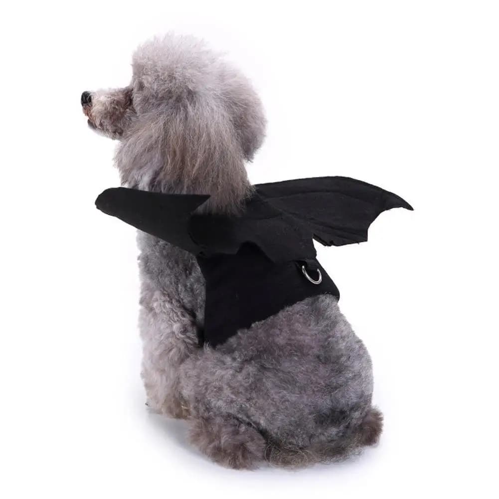 1 pz vestiti natalizi per animali domestici carini ali di pipistrello nere imbracatura costume cosplay gatto cane festa di Halloween per forniture per animali domestici