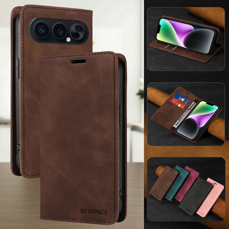 Custodia a libro in pelle RFID 360° con protezione e supporto per Honor 500 Pro 5G, Cover magnetica per Honor 500/500Pro