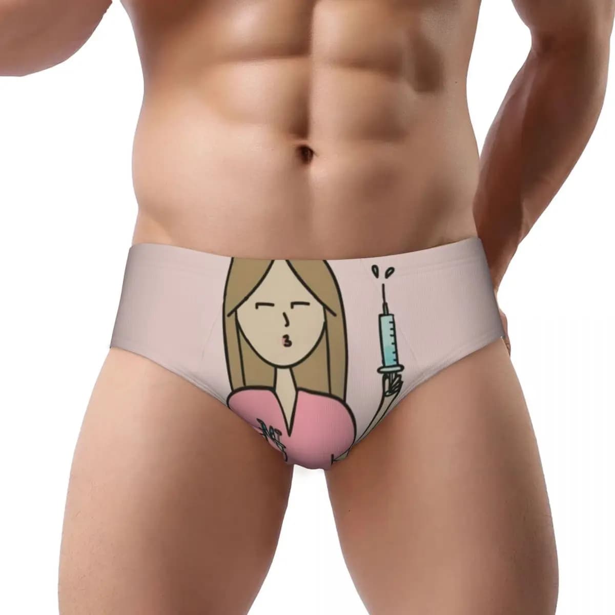 Personalizzato Enfermera En Apuros Dottore Infermiere Salute medica Slip da uomo Mutandine da uomo Comfort Biancheria intima Mutande