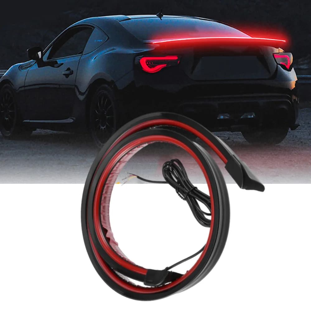 Luce freno posteriore per auto universale a LED per auto, indicatore di direzione, freno di guida multifunzione, flash, labbro del bagagliaio, corsa per auto