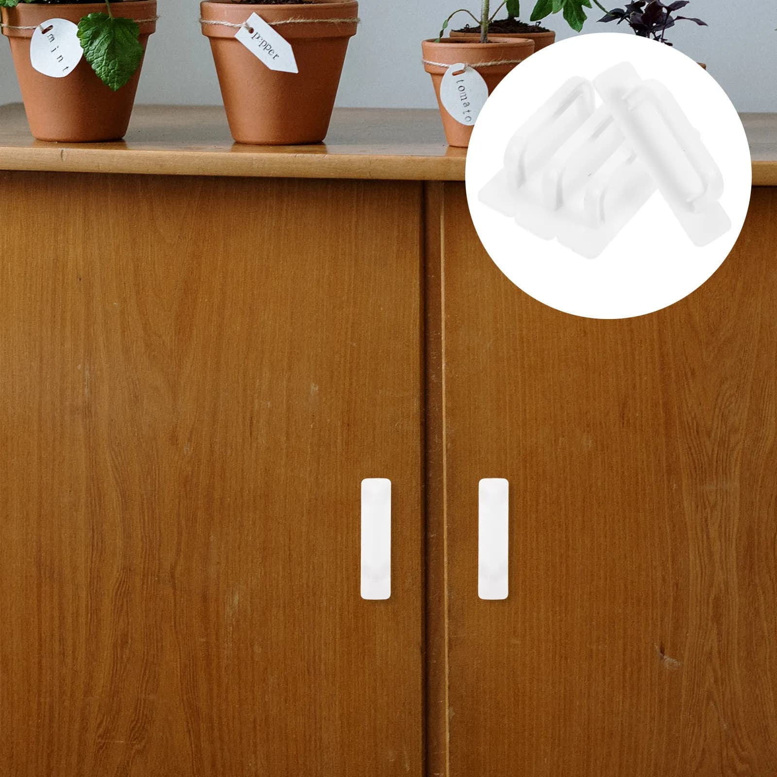 Maniglie adesive per armadietti, 4 pezzi, maniglie adesive per porte, maniglie per cassetti autoadesive, design moderno, facile installazione per cucina e bagno