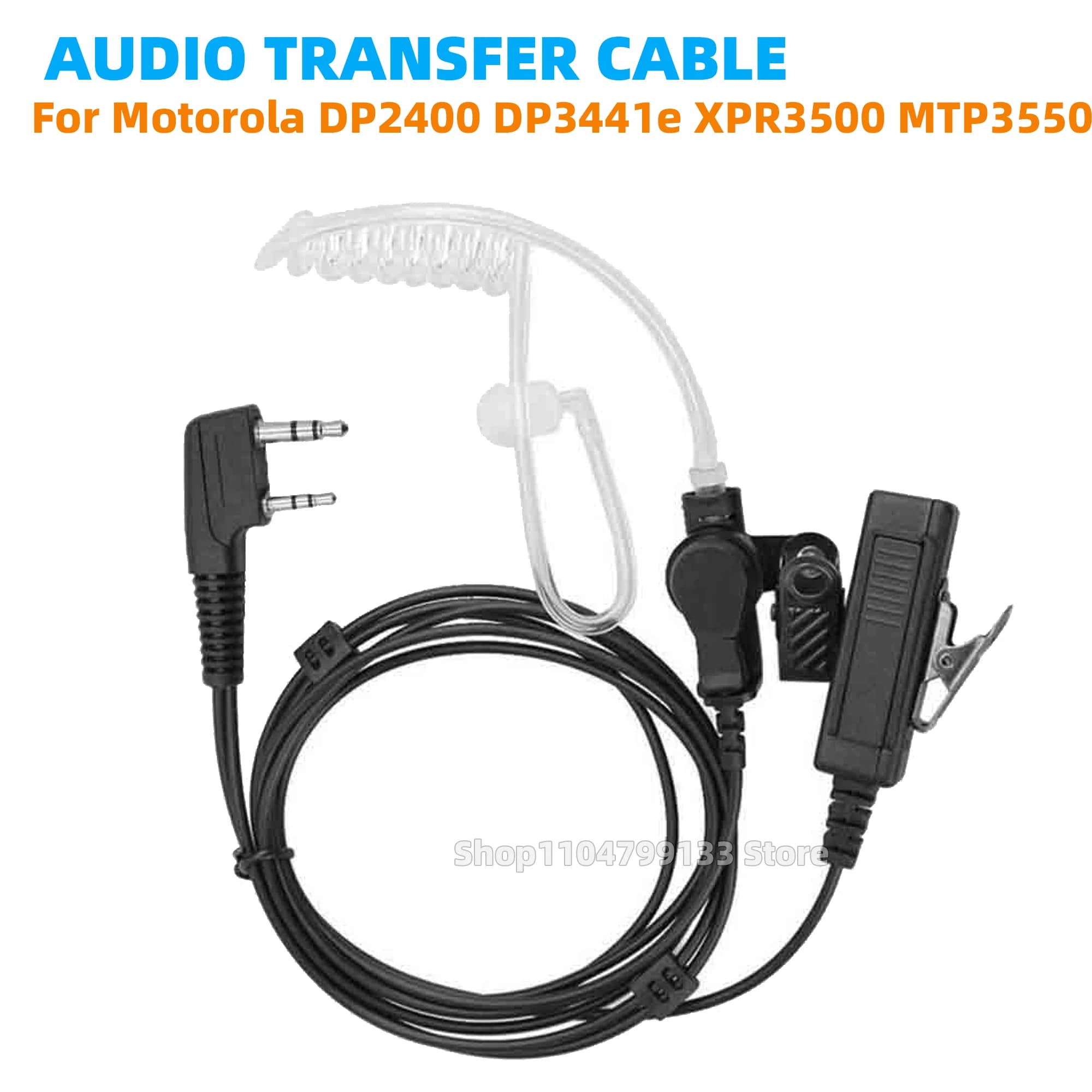 Auricolare con Tubo Acustico a 2 Pin per Radio Baofeng, Kenwood, TYTera, Woxun, Puxing, Quansheng, WLN, Linton Walkie Talkie