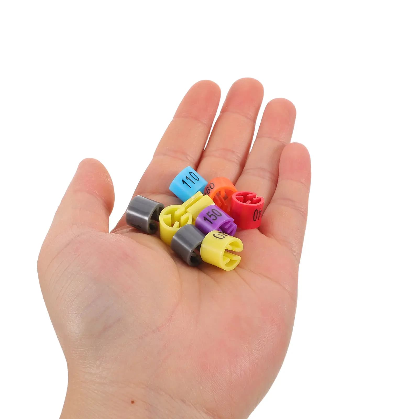 160 Pieces Plastic Size Rings for Dresses, Colored Labels for Organizing Wardrobes and Guardaroba