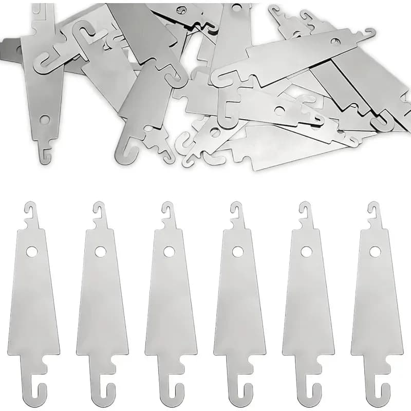 50 Pezzi Infilacuci in Acciaio Inossidabile, Strumento per Infilare Aghi da Cucito a Mano, Punto Croce, Ricamo e Artigianato