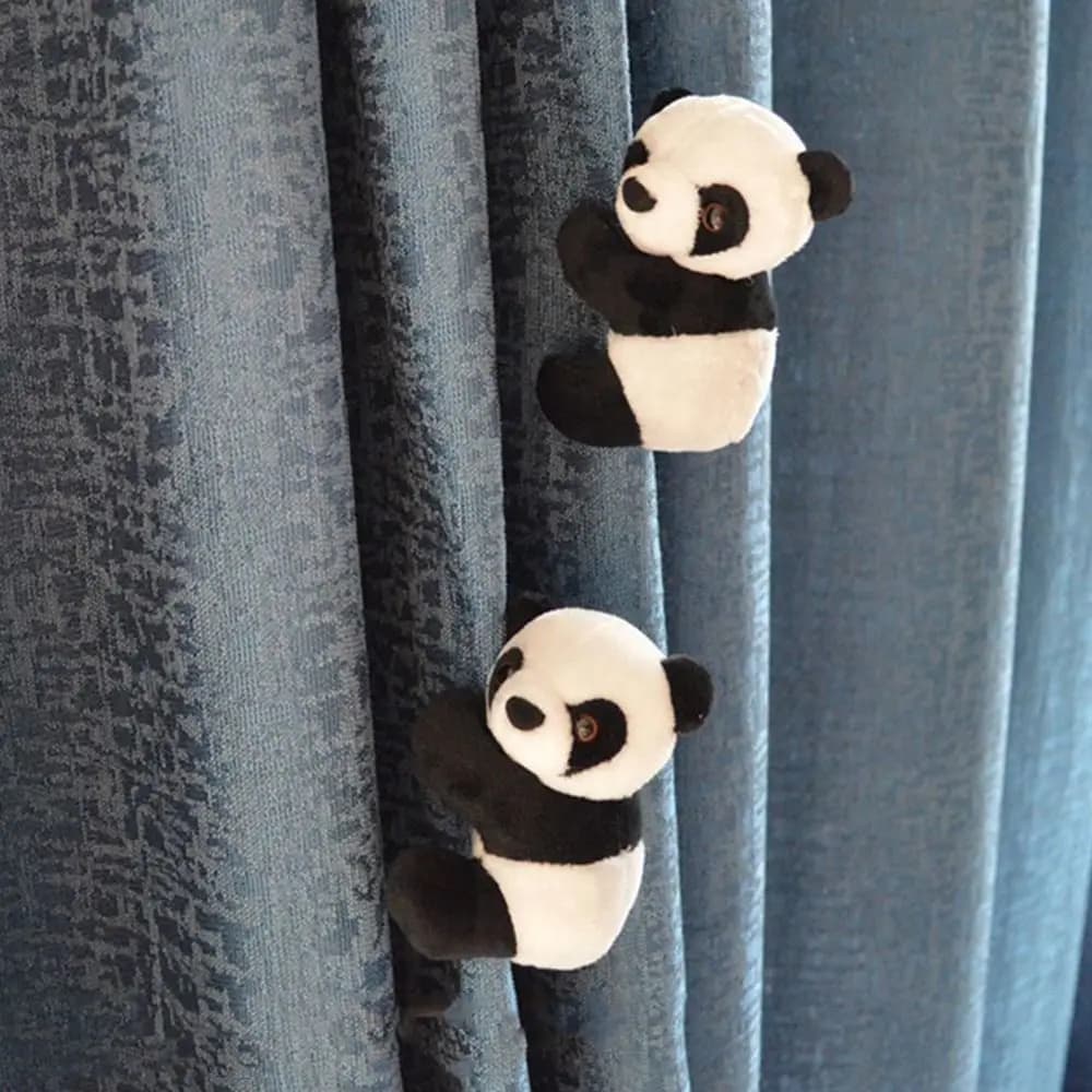 Creative Home Decoration Plant Potted Ornament Mini Hugging Panda Clip Animal Curtain Clamp
