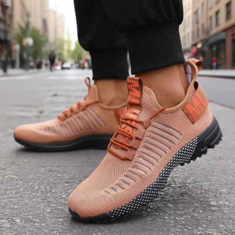 Scarpe da corsa comode da uomo Scarpe da ginnastica da palestra leggere ultra traspiranti Comode scarpe da jogging urbane da uomo Air-Boost Mesh 2025