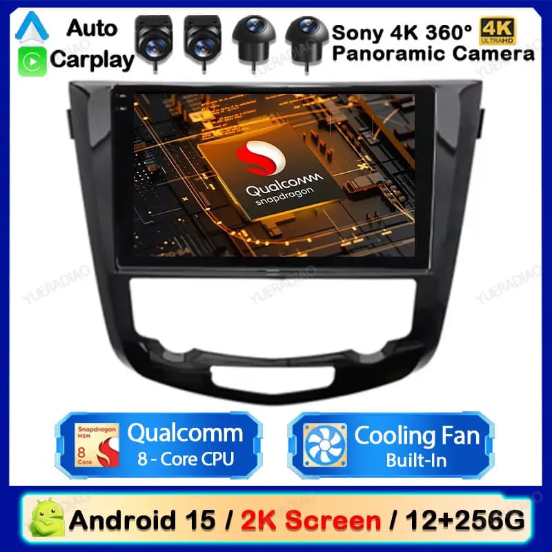 Android 15 Autoradio Per Nissan X-TRAIL X Trail T32 Qashqai 2 J11 2013 - 2022 Lettore Video Multimediale Carplay Auto 4G WIFI QLED