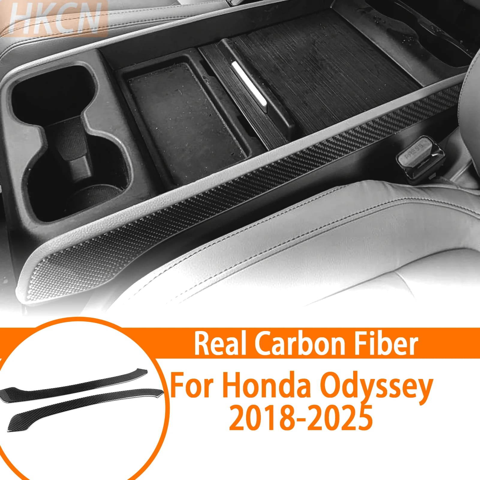 Adesivi Decorativi in Fibra di Carbonio per Console Centrale e Bracciolo Auto, per Honda Odyssey 2018-2025