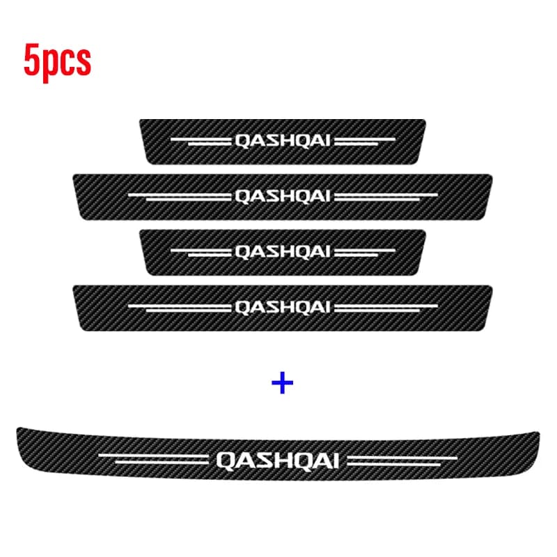 5 Pezzi Adesivi Protettivi per Soglia Porta Auto e Paraurti Posteriore per Nissan Qashqai J10 J11 2021 2020 2019 2018- 2011 2007