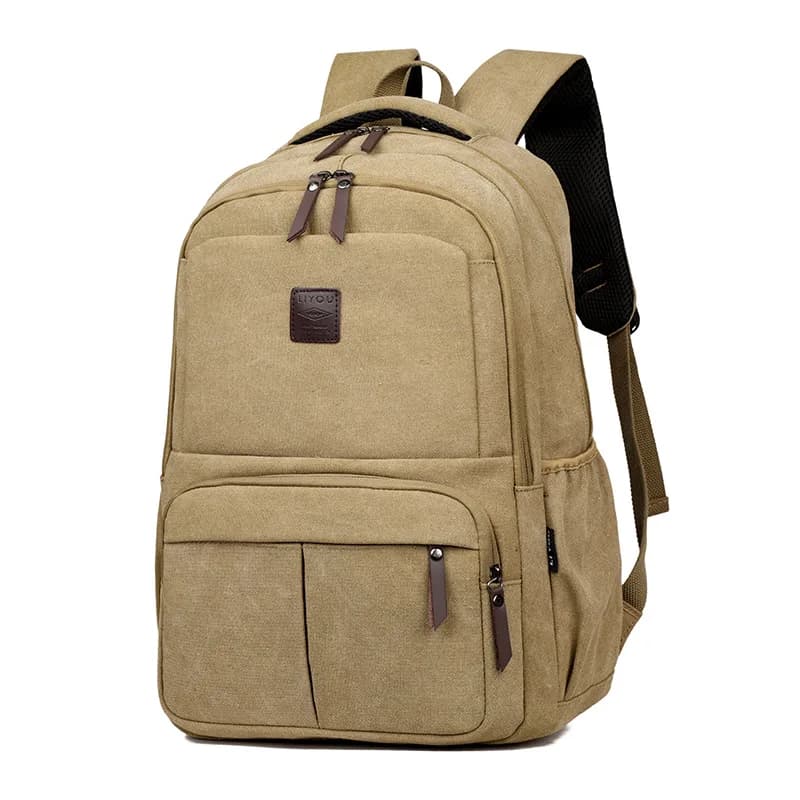 Retro Canvas Backpack Men's Large Capacity Outdoor Leisure Travel Sports Bag Unisex Trendy College Student Laptop Backpack