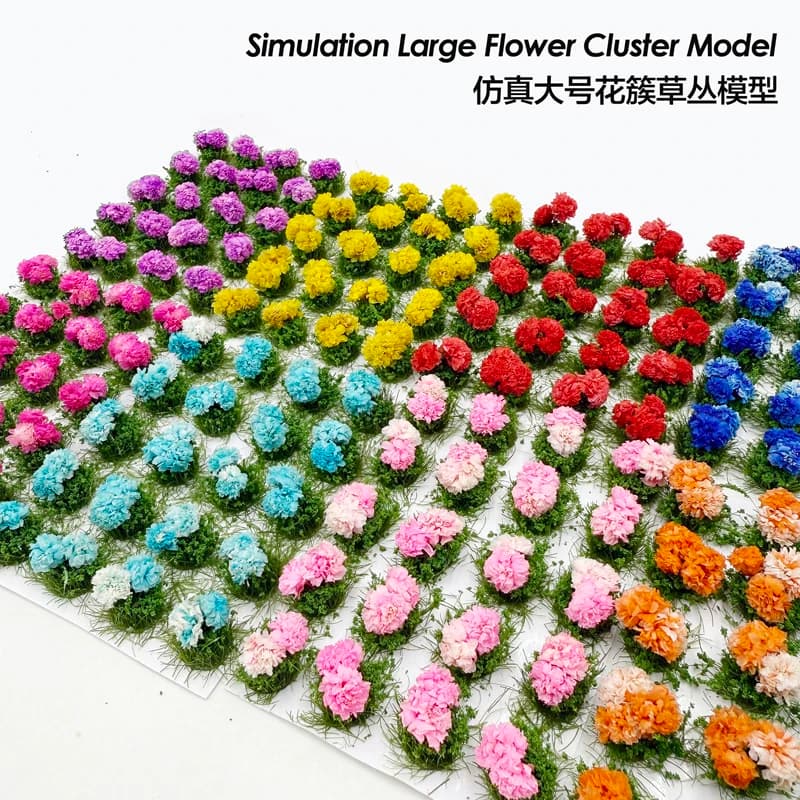 25pcs 15mm simulation handmade flower cluster model diy landscape material sand table platform decoration doll house layout